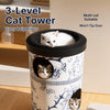 Three-Level Milk Tea Cup Cat Scratcher House