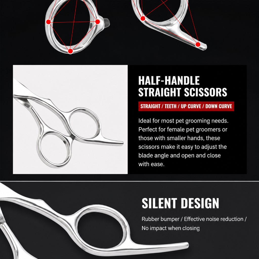 7-Inch Stainless Steel Pet Grooming Scissors