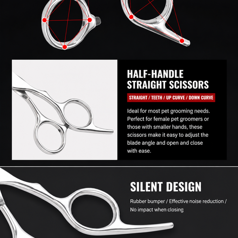 7-Inch Stainless Steel Pet Grooming Scissors