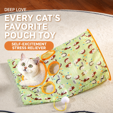 Foldable Crinkle Cat Tunnel Toy