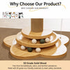 4-in-1 Cat Scratching Post with Sisal Mat and Interactive Toy