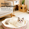 Petal-Style Corrugated Cardboard Cat Scratcher Bed