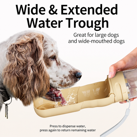 Foldable Pet Water Bottle & Feeder for Dogs and Cats