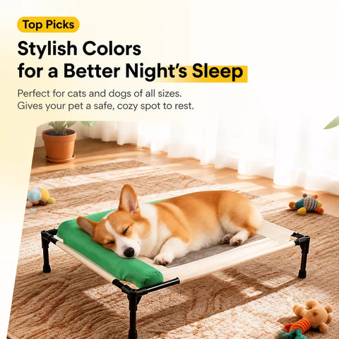Elevated Washable Pet Bed for Small to Medium Dogs & Cats
