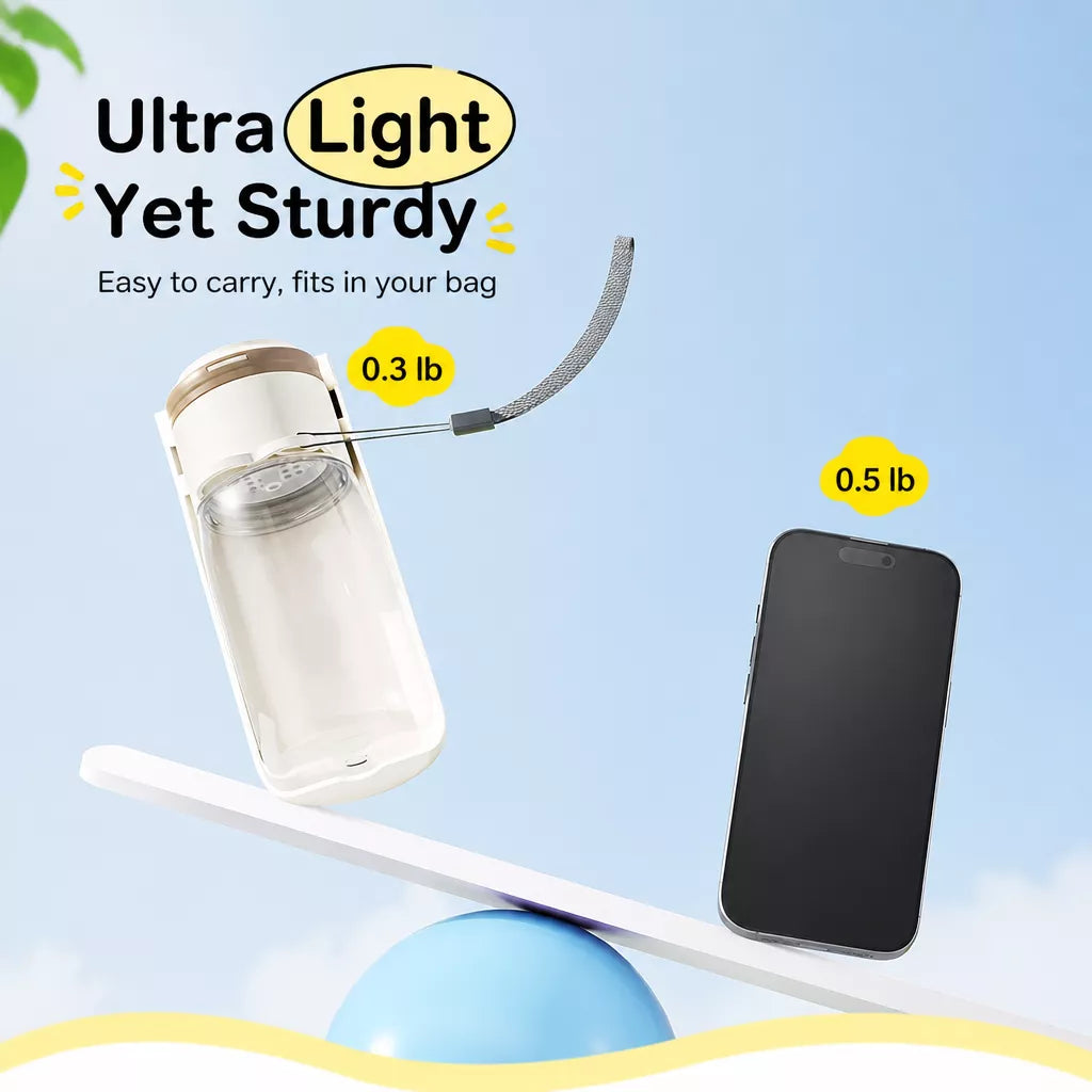 Portable Dog Water Bottle with Built-In Drinking Cup