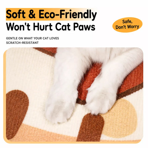 Vertical Wall-Mounted Cat Scratcher with Self-Adhesive Backing