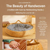 Handwoven Rattan Cat Bed for Cats & Small Dogs
