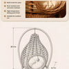 Handwoven Rattan Hanging Pet Bed with Cushion