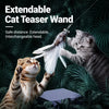 Interactive Cat Wand Toy with 6 Feather Attachments