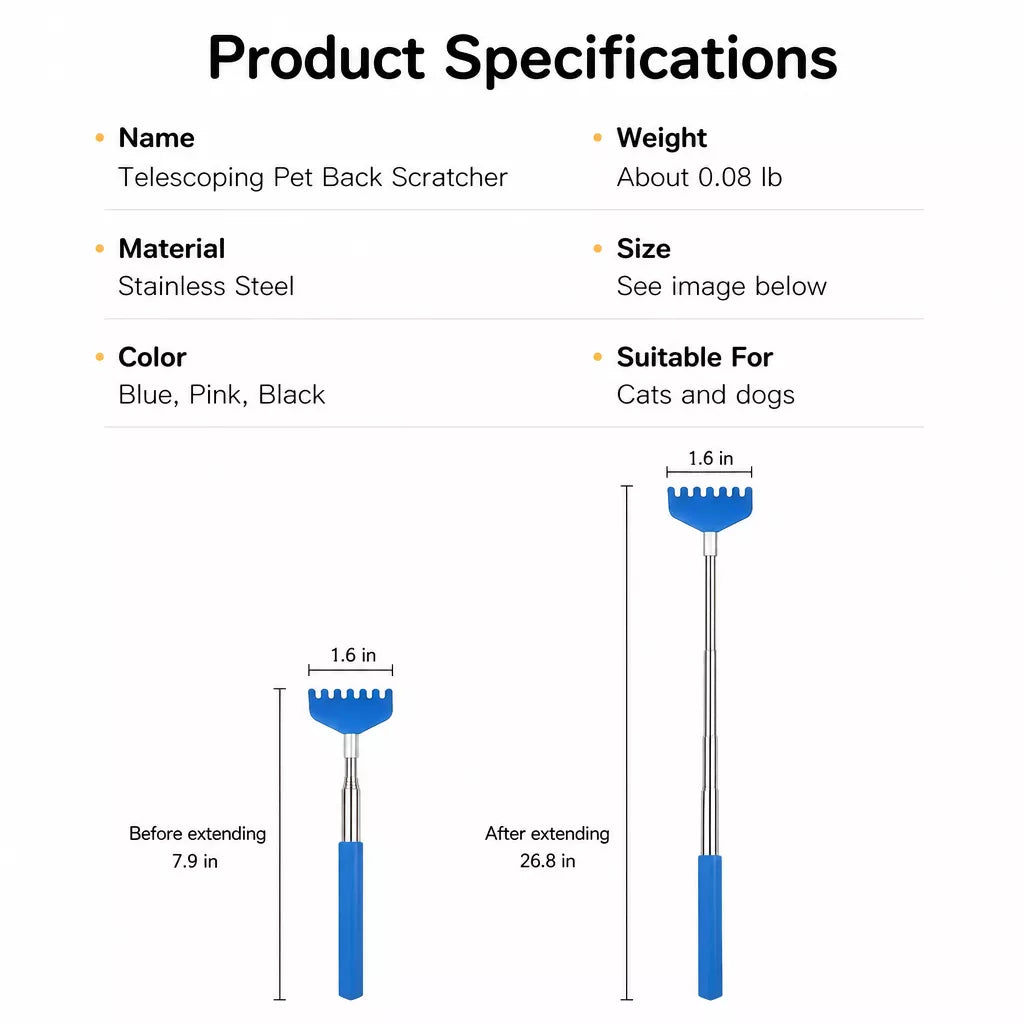 Retractable Pet Scratching Stick
