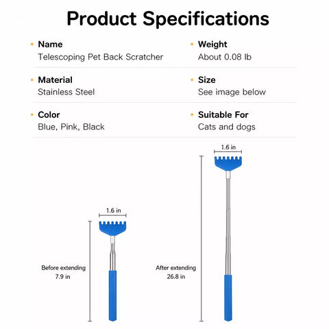 Retractable Pet Scratching Stick