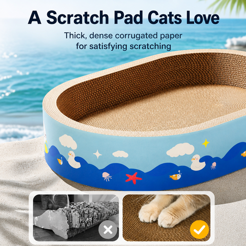 Corrugated Cardboard Cat Scratcher Lounge