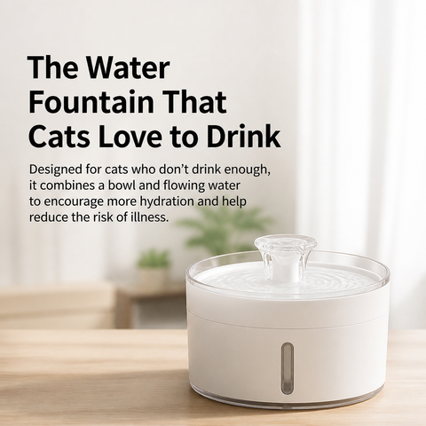 Portable Gravity-Fed Cat Water Dispenser for Bottled Water