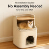 Square Sisal Cat Scratching Barrel with Cozy Cat Bed