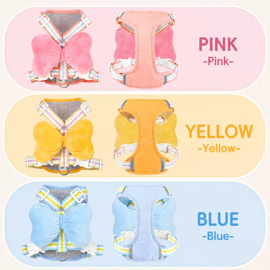 Bow Vest Harness and Leash for Small Dogs