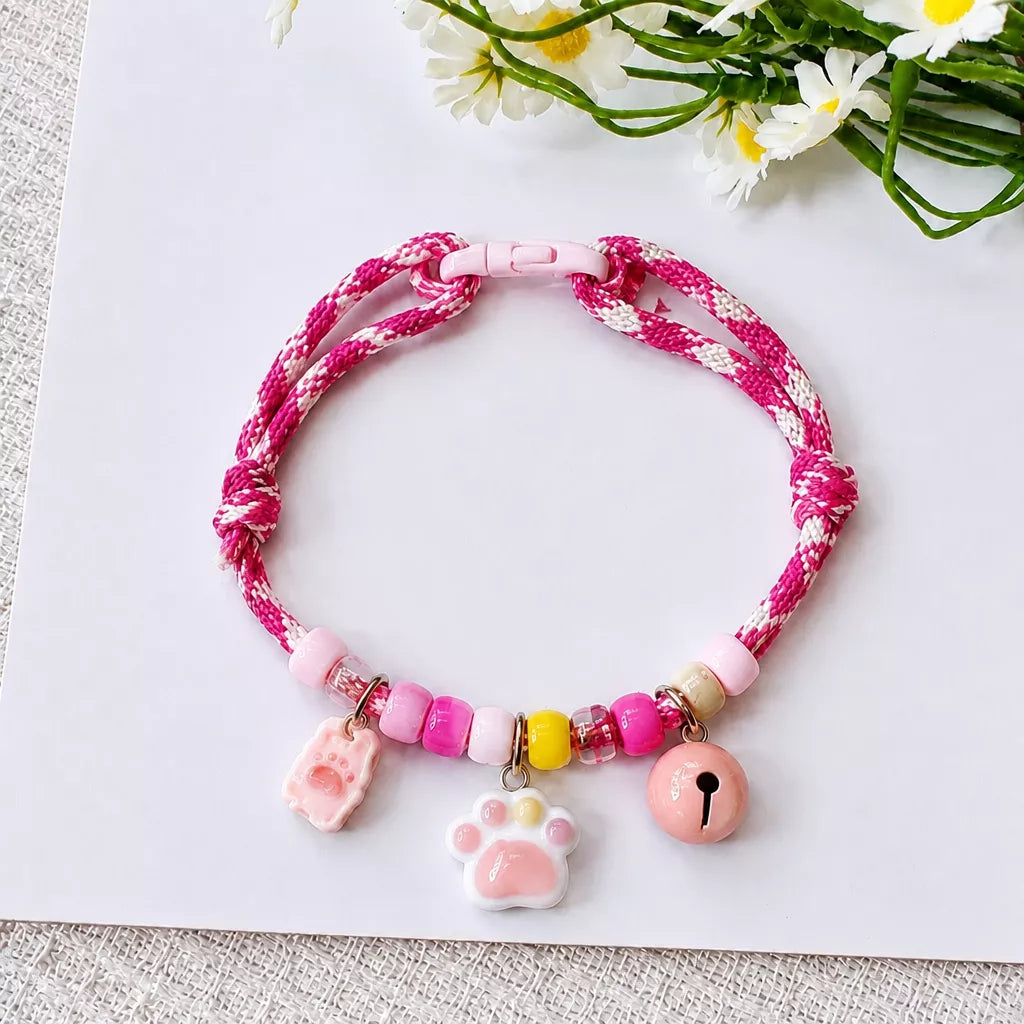 Adjustable Pet Collar with Bell for Cats & Dogs