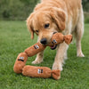 Sausage-Shaped Squeaky Dog Toy for Tug and Interactive Play