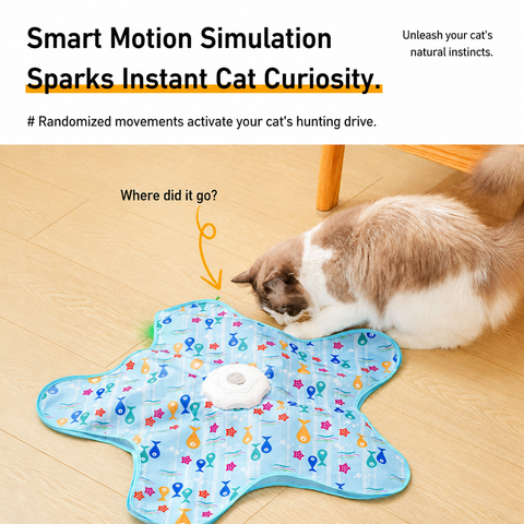 Interactive Rechargeable Cat Toy with Hideaway Cover