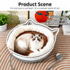 Linen-Look Cat Bed with Integrated Scratching Pad