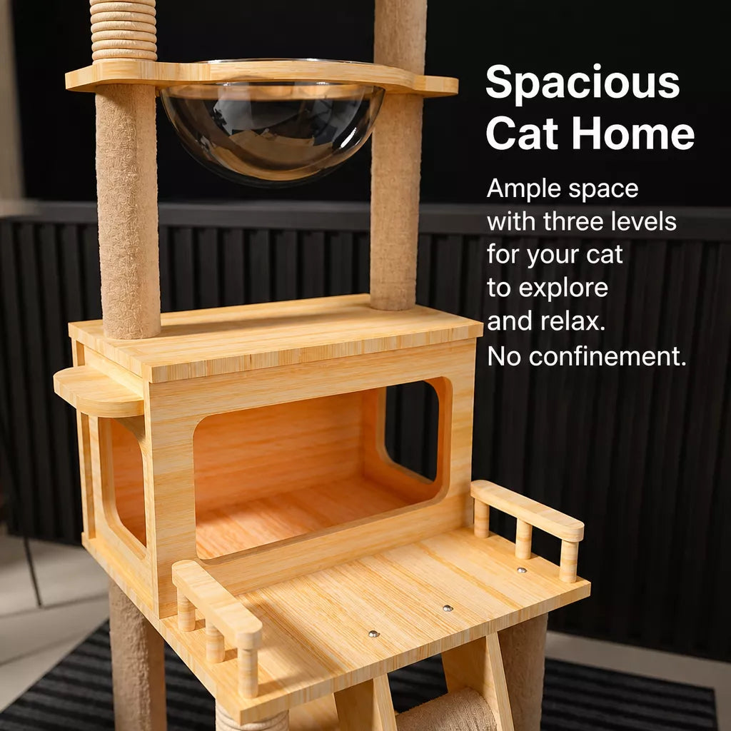 Multi-Level Cat Tree with Space Pod Cat House