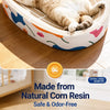 Corrugated Cardboard Cat Scratcher and Lounge Bed for Cats
