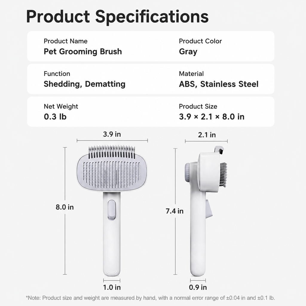 2-in-1 Deshedding & Detangling Comb for Cats and Dogs
