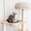 Rubberwood Cat Tree with Hideaway Bed for Multiple Cats