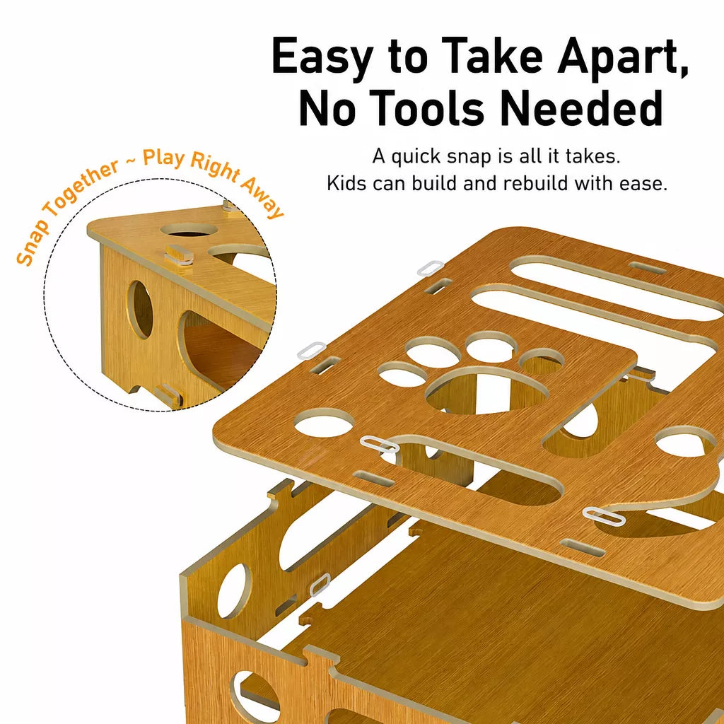 Interactive Cat Maze Toy with Scratch Pad