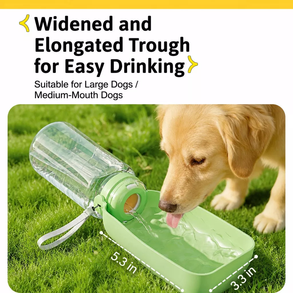2-in-1 Portable Pet Water Bottle for Dogs & Cats