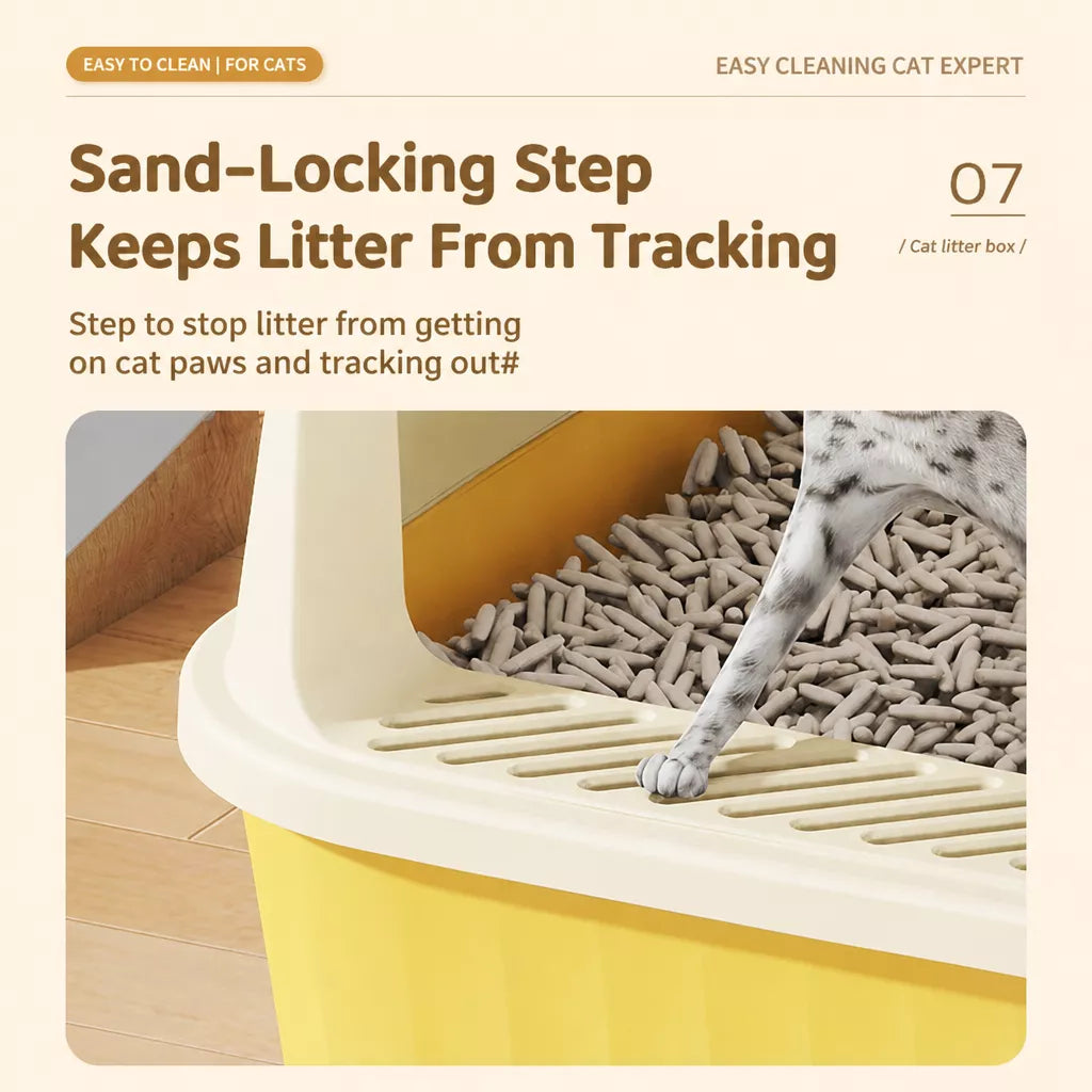 Extra-Large Semi-Enclosed Cat Litter Box p-05685