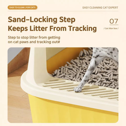 Extra-Large Semi-Enclosed Cat Litter Box p-05685
