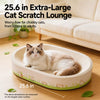 Oval Cat Scratcher with Integrated Lounge Bed