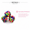 Rainbow Bell Rope Ball Toy for Cats and Dogs