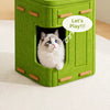 4-Tier Cat Tree with Enclosed House and Scratch Pad
