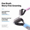Double-Sided Dematting and Thinning Comb for Cats and Dogs