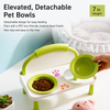 Raised Ceramic Double Pet Bowl Set