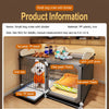 Indoor Dog Crate with Separate Toilet Area for Small Dogs