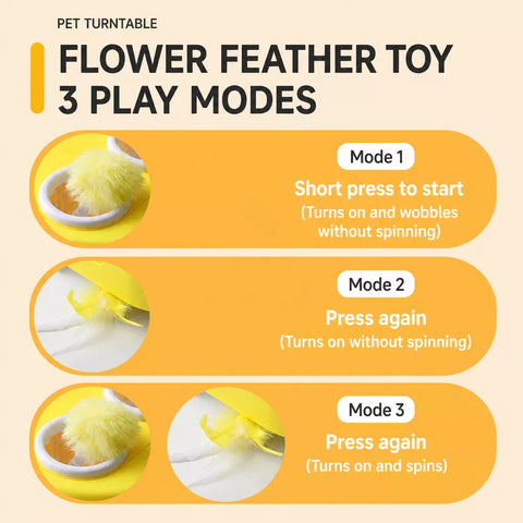 Interactive Electric Cat Toy with Feather Attachment