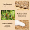 Round Cattail Grass Cat Scratcher Mat