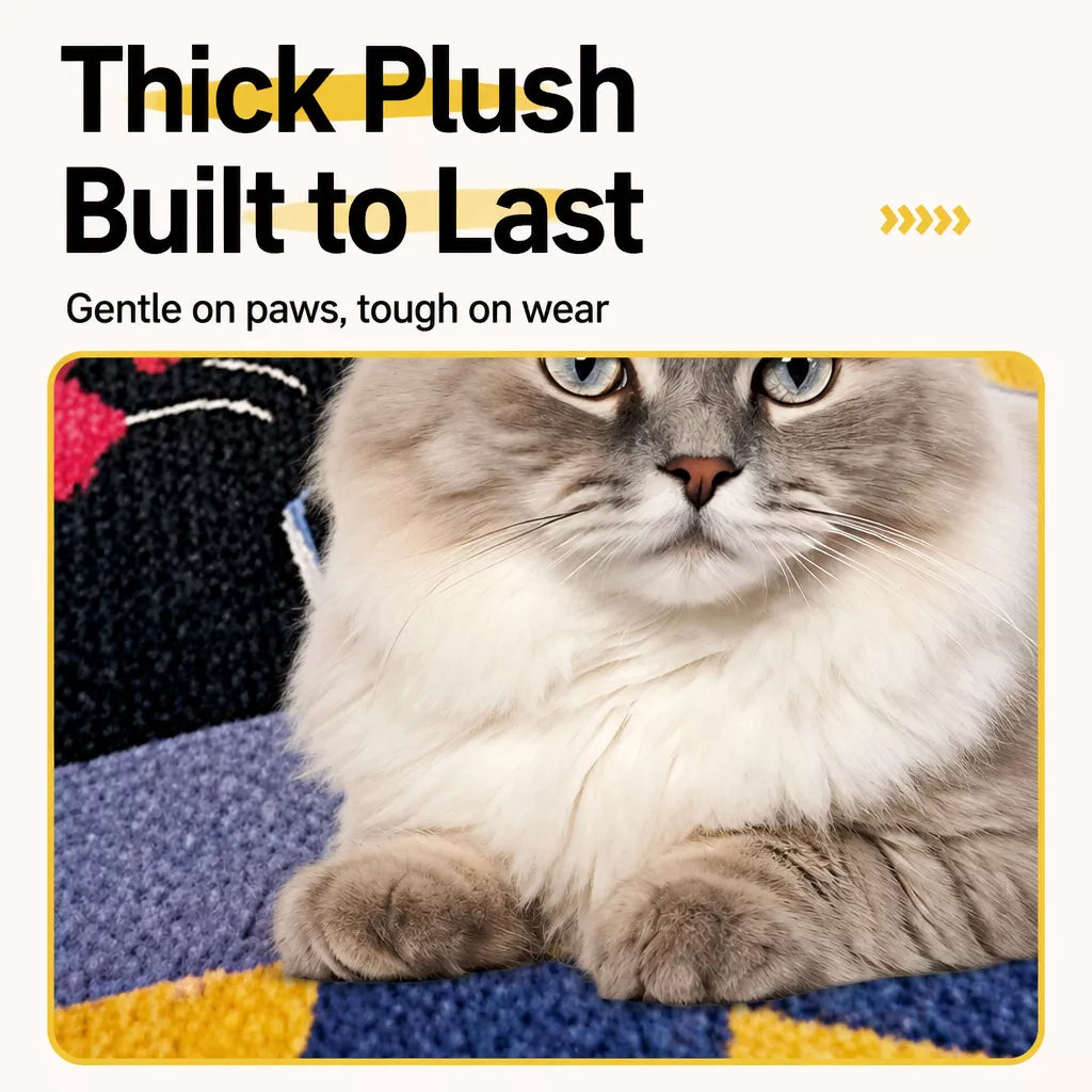 Vertical Adhesive Felt Cat Scratcher Mat for Walls & Furniture