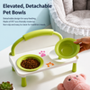Raised Ceramic Double Pet Bowl Set