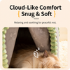 Enclosed Plush Pet Bed with Door Curtain for Cats and Dogs