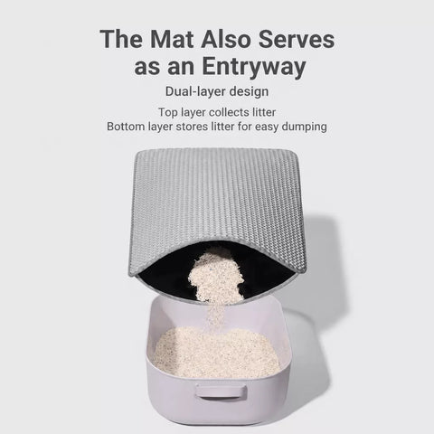 Double-Layer Cat Litter Mat for Cleaner Litter Box Areas
