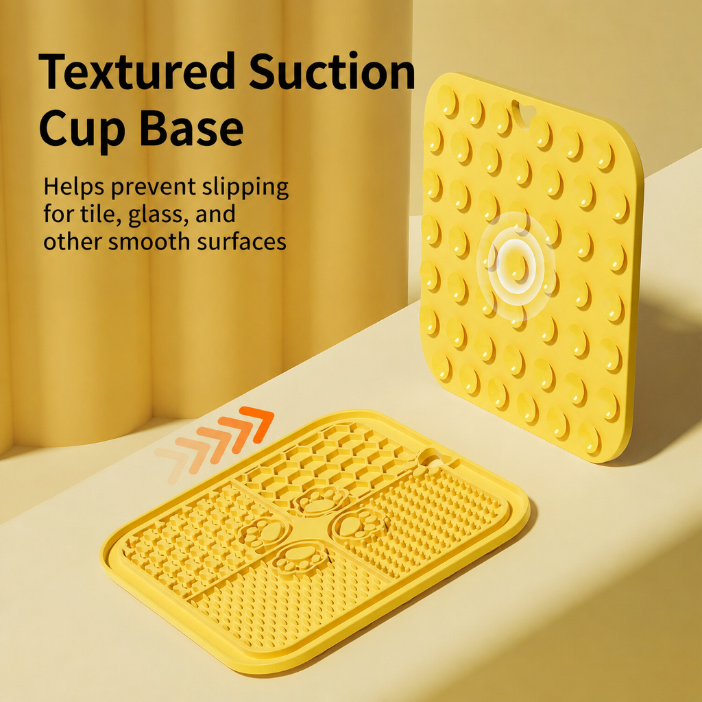 Four-Section Silicone Lick Mat for Dogs