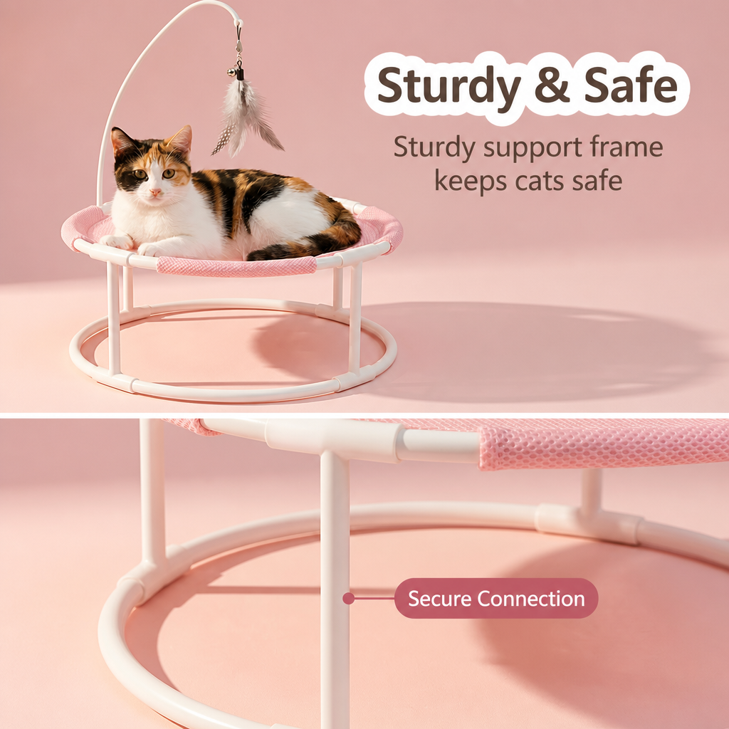 Round Elevated Hammock-Style Pet Bed | The Pet Edit