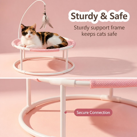 Round Elevated Hammock-Style Pet Bed | The Pet Edit