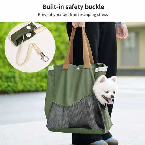 Adjustable Canvas Pet Carrier for Cats and Dogs