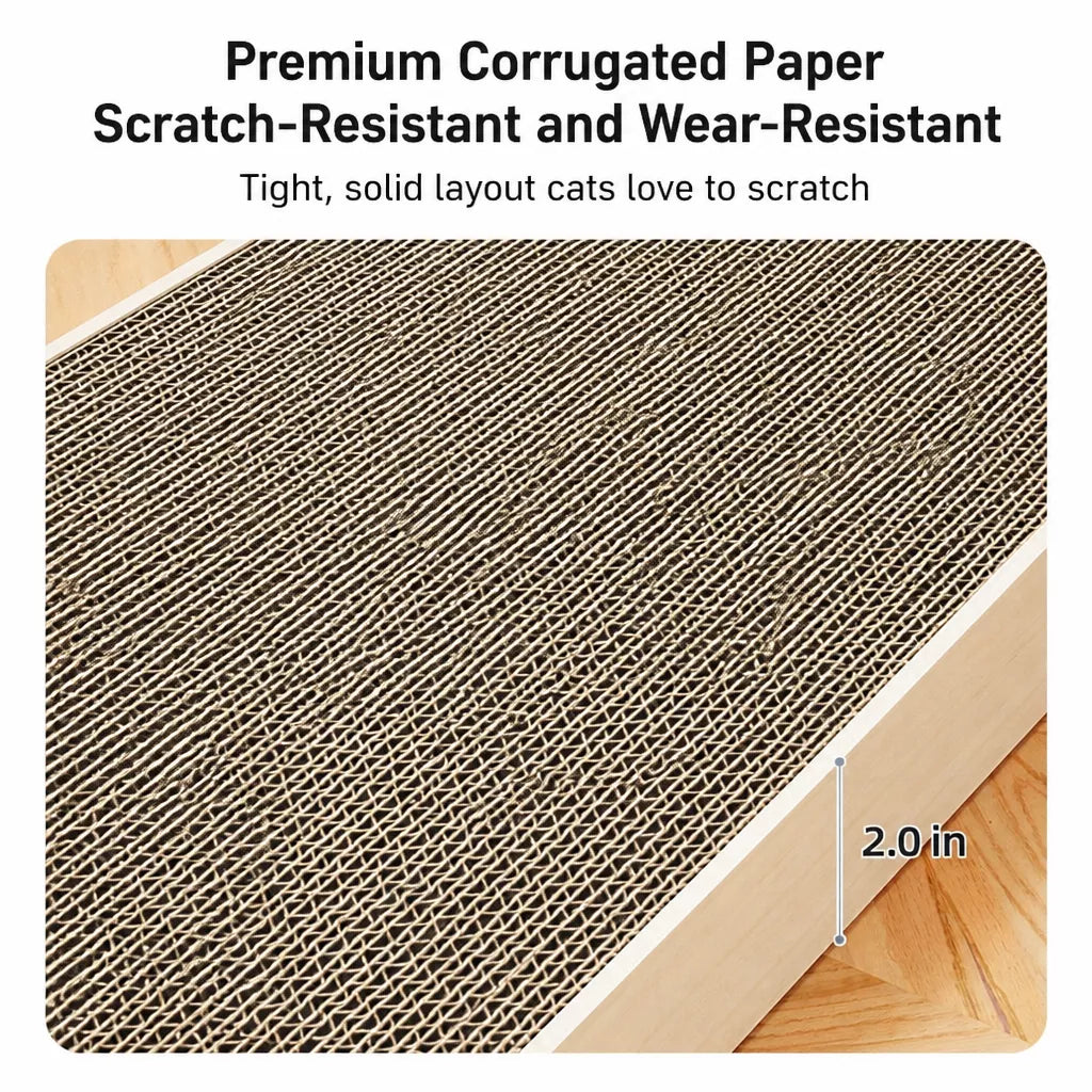 L-Shaped Corrugated Cardboard Cat Scratcher