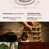 Handwoven Rattan Hanging Pet Bed with Cushion