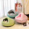 Semi-Enclosed Pet Bed for Cats and Small Dogs